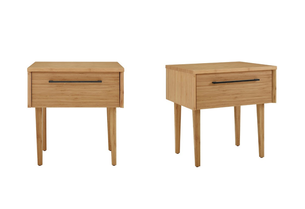 Greenington Sienna Solid Bamboo Nightstand with Soft Close Drawers and Matte Black Hardware G0092CA
