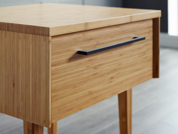 Greenington Sienna Solid Bamboo Nightstand with Soft Close Drawers and Matte Black Hardware G0092CA