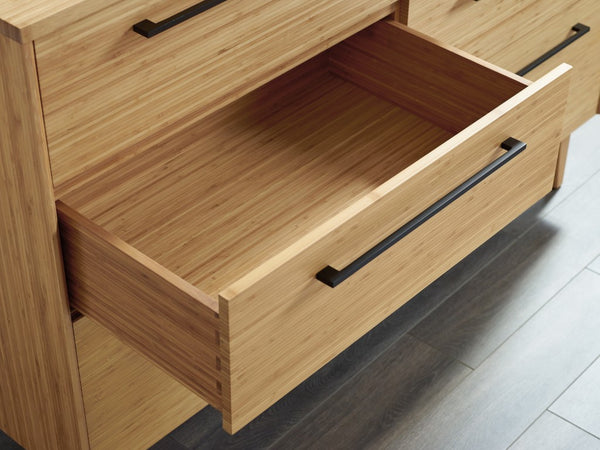 Greenington Sienna Solid Bamboo Six Drawer Double Dresser with Soft Close Glides Bedroom G0094CA