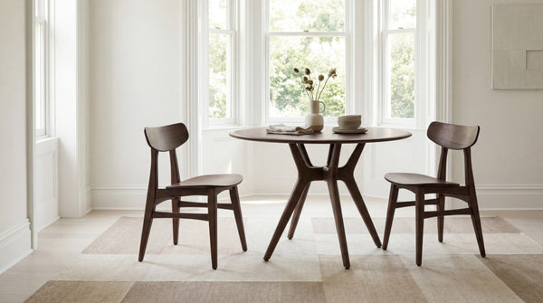 Greenington Sitka Solid Bamboo Round Dining Table Pedestal Base Seats 4 Eco Modern Design G0097BL
