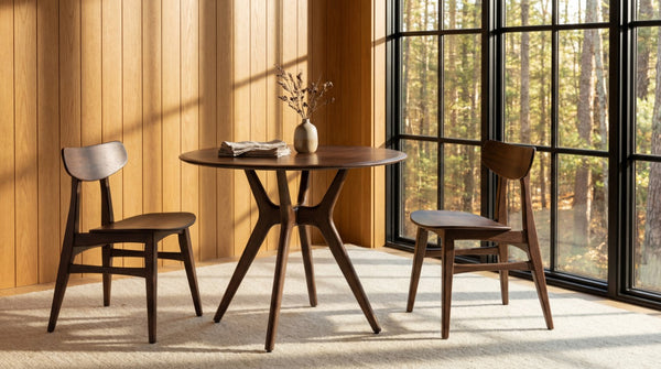 Greenington Sitka Solid Bamboo Round Dining Table Pedestal Base Seats 4 Eco Modern Design G0097BL