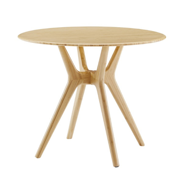 Greenington Sitka Round Dining Table Solid Moso Bamboo Danish Modern Design Eco Friendly Wheat G0097WH