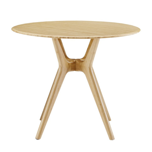 Greenington Sitka Round Dining Table Solid Moso Bamboo Danish Modern Design Eco Friendly Wheat G0097WH