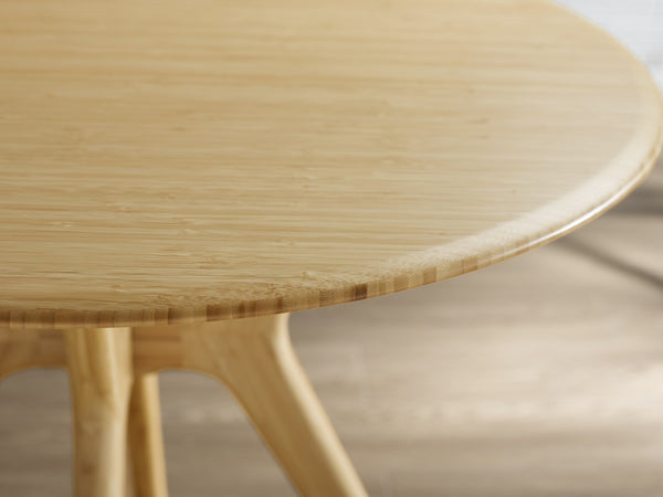 Greenington Sitka Round Dining Table Solid Moso Bamboo Danish Modern Design Eco Friendly Wheat G0097WH