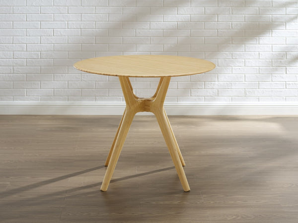 Greenington Sitka Round Dining Table Solid Moso Bamboo Danish Modern Design Eco Friendly Wheat G0097WH