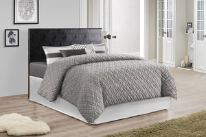 English Elm Contemporary Steel Bed Frame Tall Headboard Minimalist Matte Finish Bedroom Anchor Black B078112017