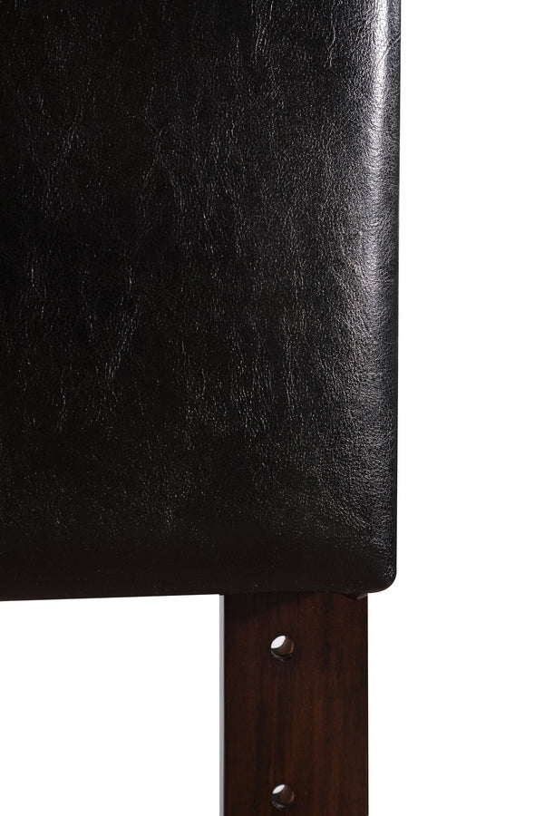 English Elm Nova Adjustable PU Faux Leather King Headboard with Panel Design, Easy-Clean, Wall or Bed Mountable Black 25.2 L x 79.72 W x 2.76 H B078112016