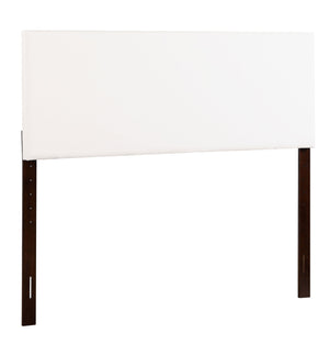 English Elm Contemporary Steel Bed Frame Tall Headboard Minimalist Matte Finish Bedroom Anchor White B078112021