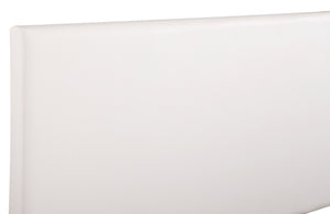 English Elm Contemporary Steel Bed Frame Tall Headboard Minimalist Matte Finish Bedroom Anchor White B078112021