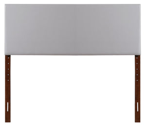 English Elm Nova Adjustable PU Faux Leather King Headboard with Panel Design, Easy-Clean, Wall or Bed Mountable LIGHT GREY 25.2 L x 62.8 W x 2.76 H B078112025