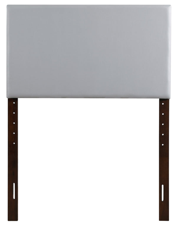 English Elm Nova Adjustable PU Faux Leather King Headboard with Panel Design, Easy-Clean, Wall or Bed Mountable LIGHT GREY 25.2 L x 42.13 W x 2.76 H B078112026