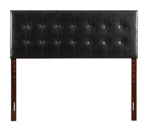 English Elm Stylish PU Upholstered Headboard - Sleek Modern Bedroom Accent, Durable, Easy Assembly, 78" Wide Black 25 L x 79 W x 3 H B078112032