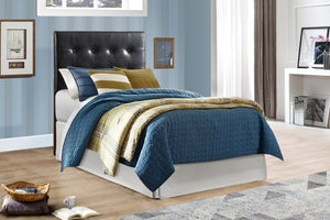 English Elm Stylish Upholstered Adjustable Headboard Neutral Fabric Versatile Bedroom Accent Black B078112034
