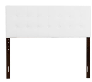 English Elm Stylish Upholstered Adjustable Headboard with Slim Profile for Modern Bedroom Decor White B078112035