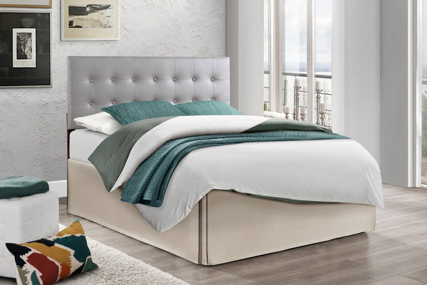 English Elm Stylish Adjustable Queen Headboard Modern Upholstered Frame for Transitional Bedroom Decor B078112041