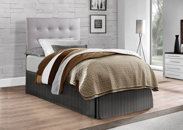 English Elm Stylish Upholstered Adjustable Headboard Neutral Fabric Versatile Bedroom Accent Light Grey B078112042