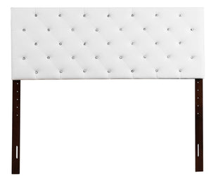 English Elm Super Nova Adjustable Height Queen Headboard White Finish for Any Bedroom Style B078112049