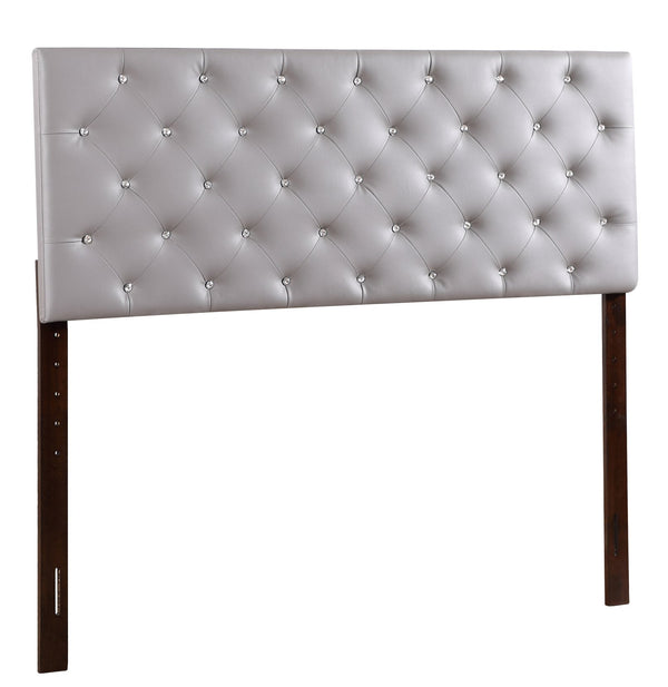English Elm Super Nova G0129-QHB Upholstered Queen Headboard with Adjustable 41–53" Height, Button Tufted Finish LIGHT GREY 25 L x 62 W x 3 H B078112053