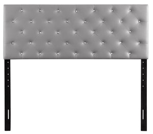 English Elm Cheerful Upholstered Panel Headboard Adjustable Height for Twin or Full Bed Frames Light Grey B078112051