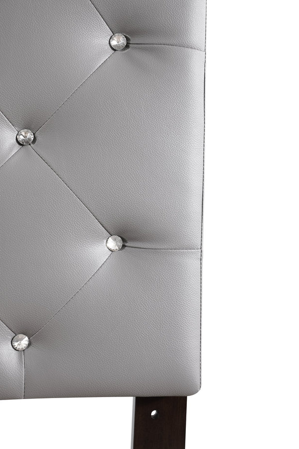 English Elm Super Nova G0129-QHB Upholstered Queen Headboard with Adjustable 41–53" Height, Button Tufted Finish LIGHT GREY 25 L x 62 W x 3 H B078112053