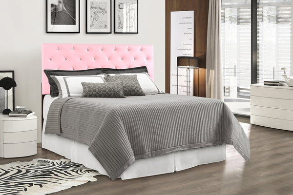English Elm Cheerful Upholstered Panel Headboard Adjustable Height for Twin or Full Bed Frames Pink B078112055