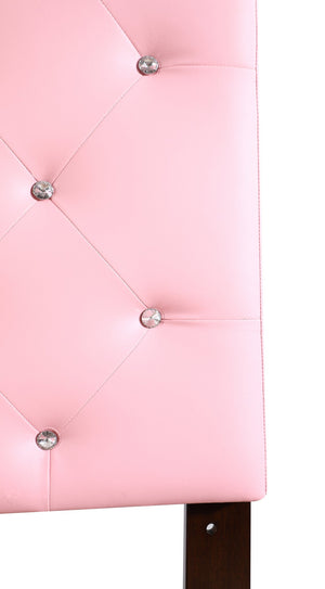 English Elm Cheerful Upholstered Panel Headboard Adjustable Height for Twin or Full Bed Frames Pink B078112055