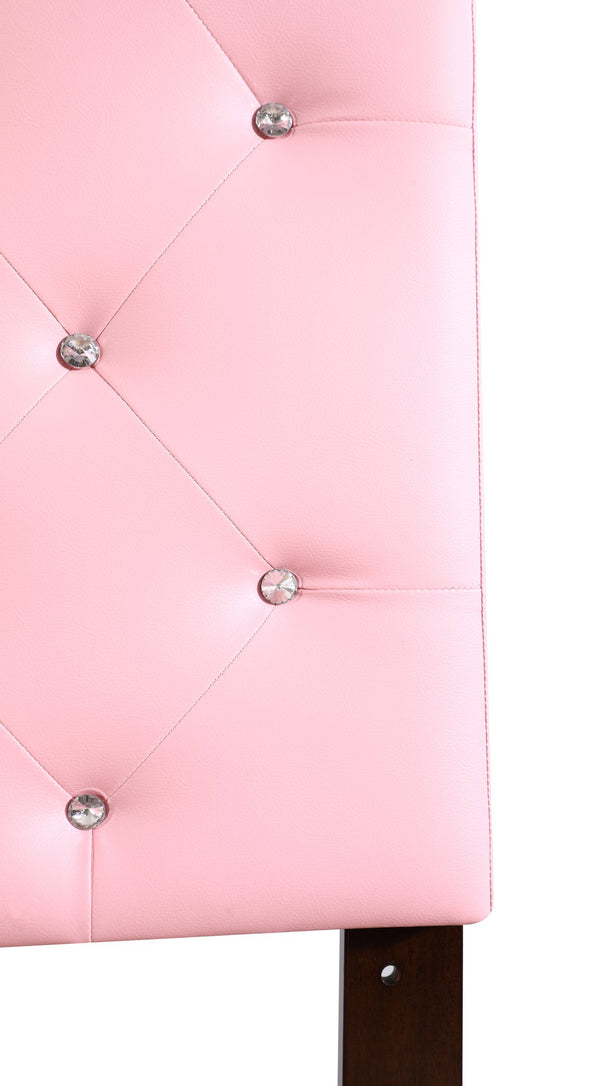 English Elm Cheerful Upholstered Panel Headboard Adjustable Height for Twin or Full Bed Frames Pink B078112055