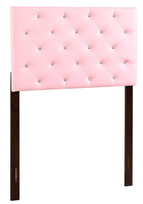 English Elm Super Nova G0129-QHB Upholstered Queen Headboard with Adjustable 41–53" Height, Button Tufted Finish Pink 25 L x 41 W x 3 H B078112056