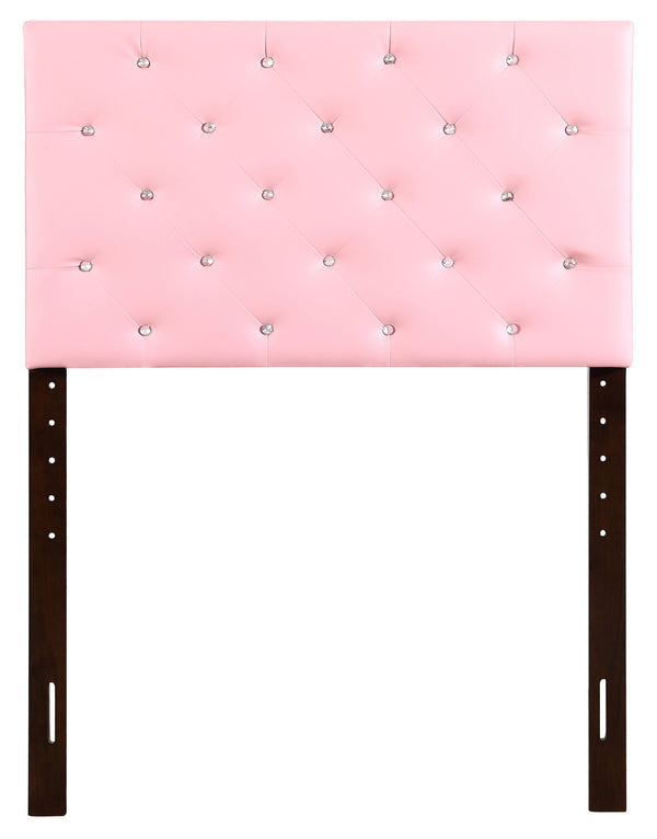 English Elm Super Nova G0129-QHB Upholstered Queen Headboard with Adjustable 41–53" Height, Button Tufted Finish Pink 25 L x 41 W x 3 H B078112056