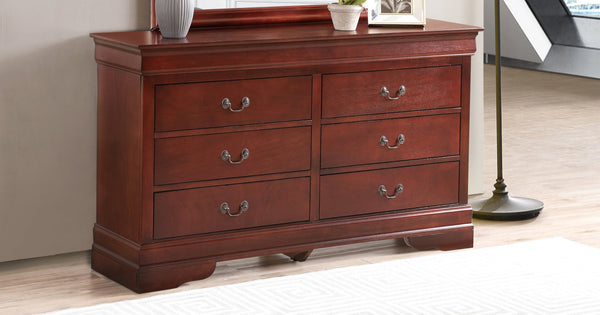 English Elm Louisphillipe G02100-D Dresser - Warm Cherry Finish, Timeless Elegance & Spacious Storage Solution B078107834