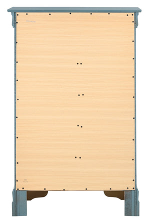 English Elm Charming Wooden Storage Chest 48"H x 31"W x 16"D — Classic Traditional Design, Sturdy, Ready-to-Use Teal 53 L x 35 W x 19 H B078107855