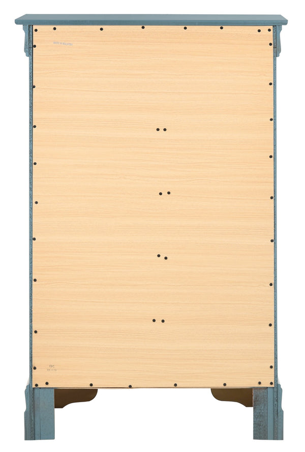 English Elm Charming Wooden Storage Chest 48"H x 31"W x 16"D — Classic Traditional Design, Sturdy, Ready-to-Use Teal 53 L x 35 W x 19 H B078107855