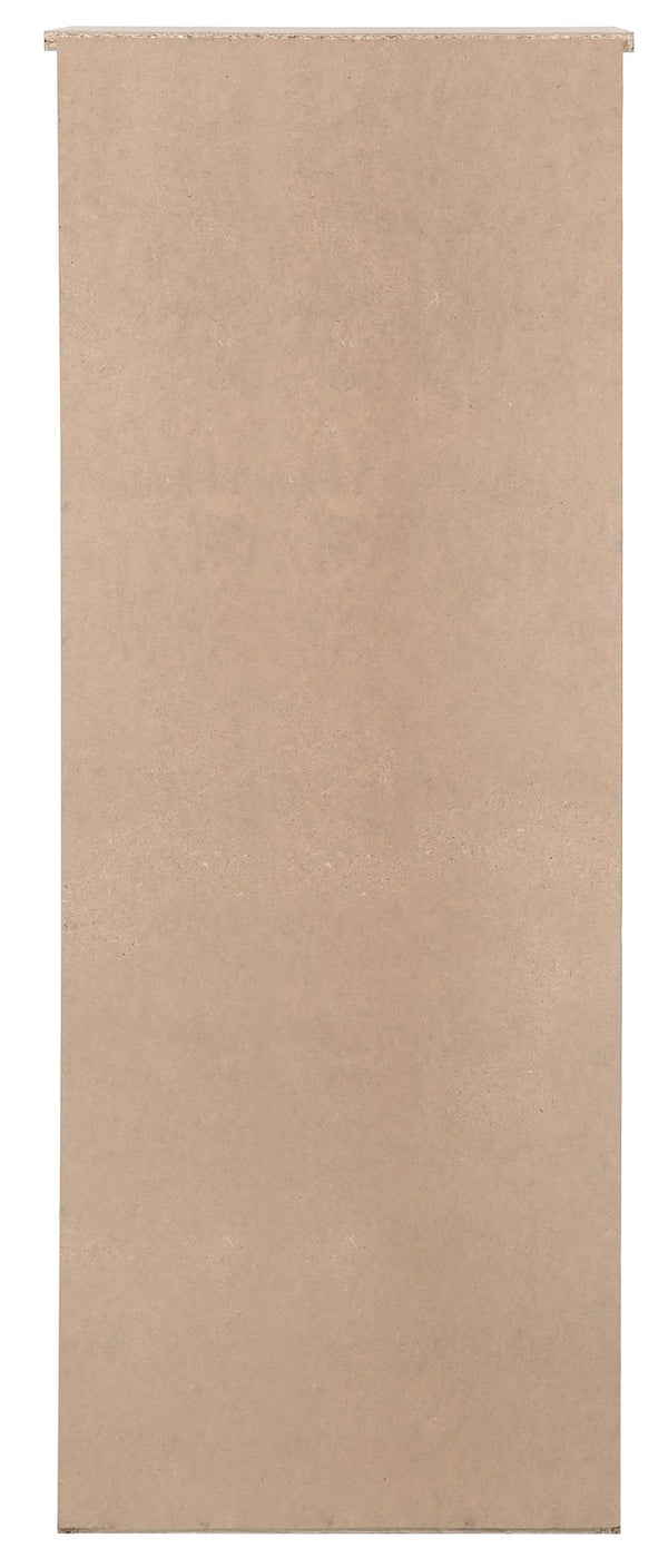 English Elm Boston Lingerie Chest with Rich Sandle Wood Finish, 46"H Vertical Storage, Smooth Roller Drawers Natural 48 L x 19 W x 7 H B078107861