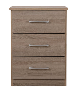 English Elm Elegant Classic Nightstand with Two Deep Drawers, Durable Veneer & Frame, Warm Finish Accent Brown 6.5 L x 17.91 W x 25.98 H B078112068