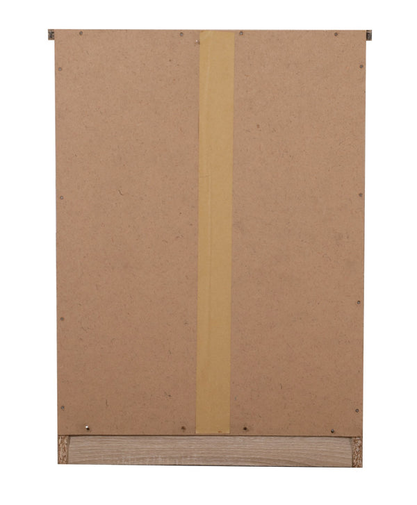 English Elm Elegant Classic Nightstand with Two Deep Drawers, Durable Veneer & Frame, Warm Finish Accent Brown 6.5 L x 17.91 W x 25.98 H B078112068