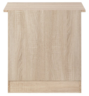 English Elm Sandle Wood Contemporary Nightstand Brown — Compact 23"H x22"W x18"D, Sturdy Particleboard, Sleek Surface, Quick Assembly B078107864