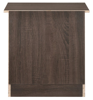 English Elm Modern Elegance Wenge Nightstand — Compact Wenge Bedside Table, Durable Particle Board, Stylish Storage B078107865