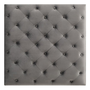 English Elm Elegant Velvet Seating Ottoman with Spacious Cozy Seat, Timeless Design, Easy-Care Luxury for Homes Dark Gray 14 L x 36 W x 36 H B078107871