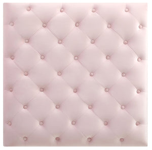 English Elm Charming Pink Velvet Ottoman, 19"H x 35"W x 35"D, Durable Two-Seater Accent Seat for Stylish Living Spaces B078107875