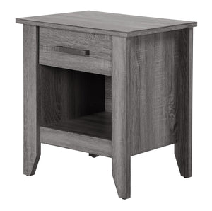 English Elm Modern Gray Bedside Table Sleek Storage Nightstand 24"H x 21"W x 18"D, Easy Assembly, Chic Finish B078112081