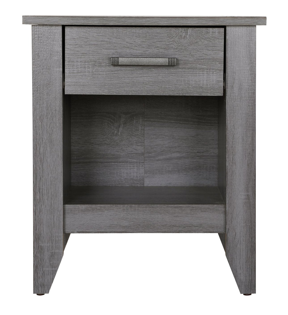 English Elm Modern Gray Bedside Table Sleek Storage Nightstand 24"H x 21"W x 18"D, Easy Assembly, Chic Finish B078112081