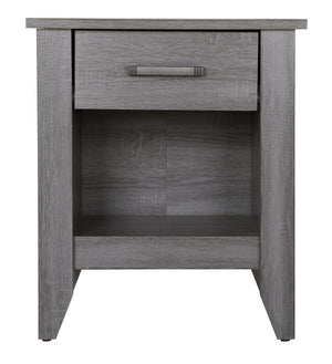 English Elm Modern Gray Bedside Table Sleek Storage Nightstand 24"H x 21"W x 18"D, Easy Assembly, Chic Finish B078112081