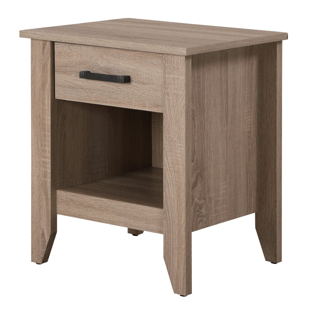 English Elm Charming Sandle Wood Nightstand: Modern Design With Storage For A Stylish Bedroom Upgrade B078112082