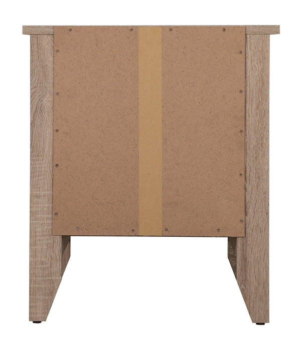 English Elm Charming Sandle Wood Nightstand: Modern Design With Storage For A Stylish Bedroom Upgrade B078112082