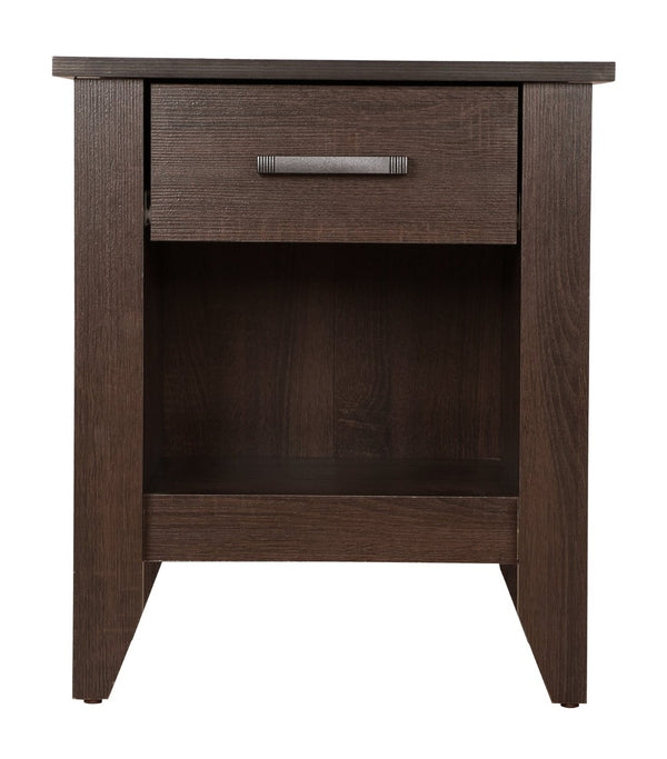 English Elm Sleek Nightstand In Rich Wenge Finish - Modern Design, Compact Storage For Small Spaces & Easy Maintenance B078112083-GIGA