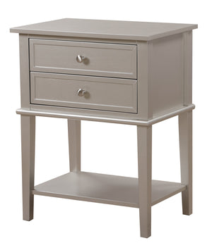 English Elm Stylish Oak Nightstand with 28"H x 18"W x 14"D Durable Particle Board Build and Warm Wood Finish Appeal Champagne 15.16 L x 17.52 W x 24.02 H B078112088