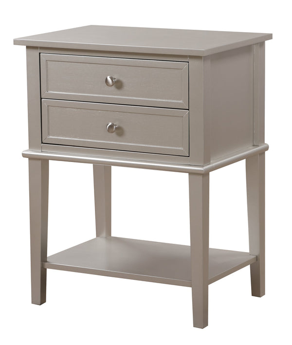 English Elm Stylish Oak Nightstand with 28"H x 18"W x 14"D Durable Particle Board Build and Warm Wood Finish Appeal Champagne 15.16 L x 17.52 W x 24.02 H B078112088