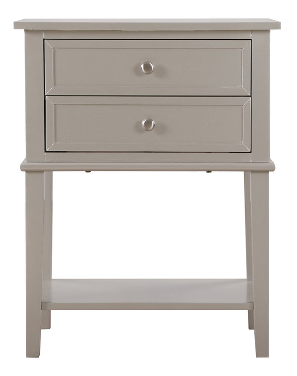 English Elm Stylish Oak Nightstand with 28"H x 18"W x 14"D Durable Particle Board Build and Warm Wood Finish Appeal Champagne 15.16 L x 17.52 W x 24.02 H B078112088