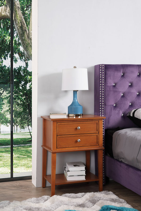 English Elm Stylish Oak Nightstand with 28"H x 18"W x 14"D Durable Particle Board Build and Warm Wood Finish Appeal Oak 15.16 L x 17.52 W x 24.02 H B078112092