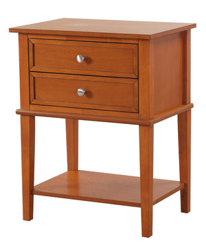 English Elm Stylish Oak Nightstand with 28"H x 18"W x 14"D Durable Particle Board Build and Warm Wood Finish Appeal Oak 15.16 L x 17.52 W x 24.02 H B078112092